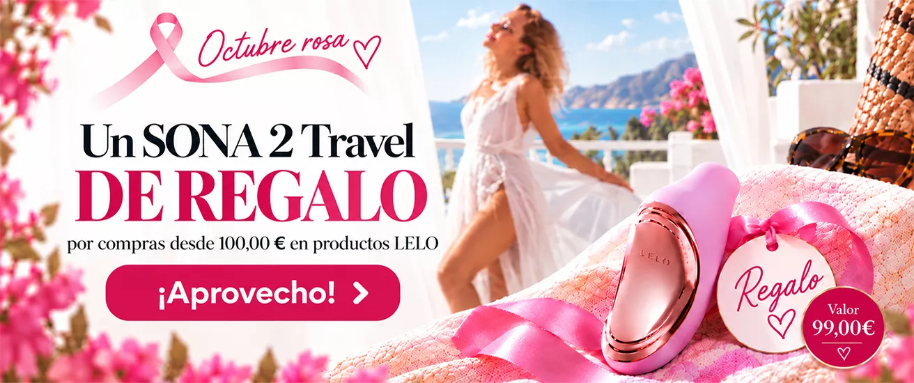 Octubre rosa: estimulador LELO SONA 2 Travel de regalo por compras desde 100 € en productos LELO