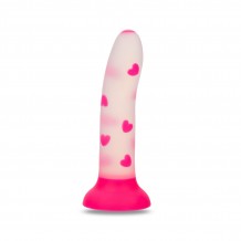 Dildo Ventosa 15 cm Glow Stick Heart