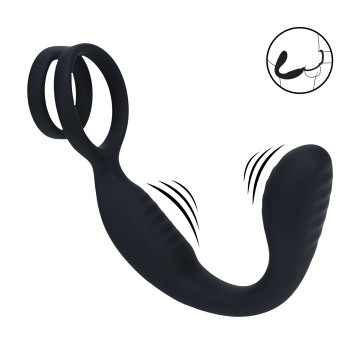 Estimulador Prostático Vibrador Doble Anillo