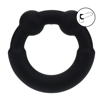 Anillo para el pene de metal y silicona
