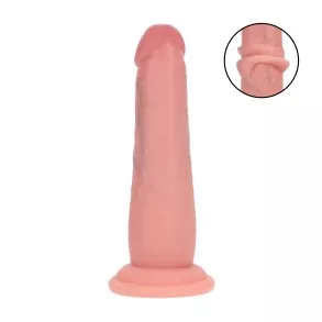 Consolador Realista de Silicona Doble Densidad con Piel Deslizante 15,5 cm