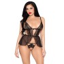 Camisón Babydoll y Braguita Abierta Encaje - photo 0