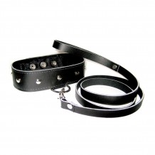 Collar con tachuelas y correa