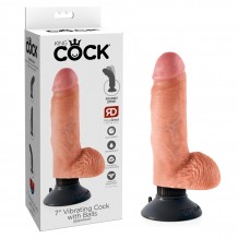 Consolador Ventosa Vibrador Realista 18 cm
