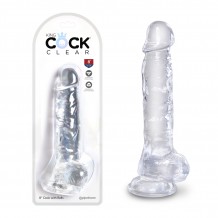 Consolador con Ventosa Clear 20 cm