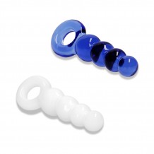 Cadena anal Tickler de vidrio