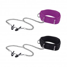 Collar de Velcro con Pinzas para Pezones