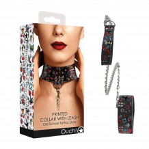 Collar con correa Tattoo Style