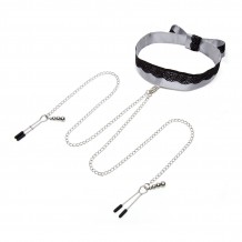 Collar con Pinzas para Pezones Play Nice