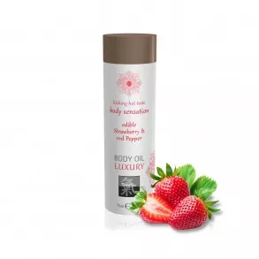 Aceite de Masaje Comestible Luxury - SHIATSU Fresa y Pimiento Rojo