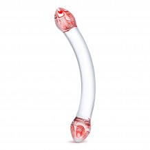 Consolador de Cristal Red Head Double