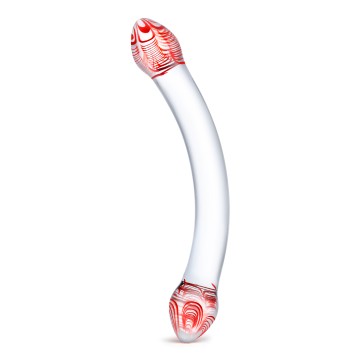 Consolador de Cristal Red Head Double