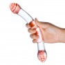 Consolador de Cristal Red Head Double - photo 1