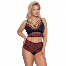 Conjunto 2 piezas talla grande bustier y culotte