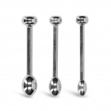 Kit de 3 Plugs Uretrales 1 Perla Metálicos 50 mm