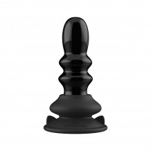 Plug Anal Vibrante Ribbly de Cristal Negro