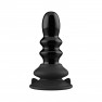 Plug Anal Vibrante Ribbly de Cristal Negro - photo 0