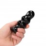Plug Anal Vibrante Ribbly de Cristal Negro - photo 3