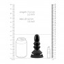 Plug Anal Vibrante Ribbly de Cristal Negro - photo 5