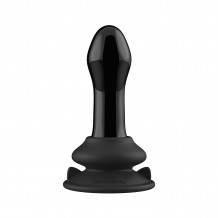 Plug Anal Vibrador Pluggy de Vidrio Negro