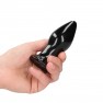 Plug Anal Vibrador Stretchy de Vidrio Negro - photo 3