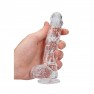 Consolador con Testículos Crystal Clear 15 cm - photo 1