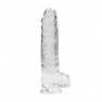 Consolador con Testículos Crystal Clear 22 cm - photo 0