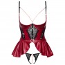 Conjunto Lencería Abierta Falda Roja y Negra - photo 5