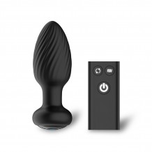 Plug Anal Vibrador y Rotativo con Mando a Distancia Small Tornado