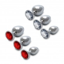 Plug Joya Metálico Redondo Silver - Diamante