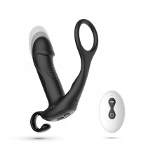 Masajeador Prostático con Anillo Cockring y Mando Magoo