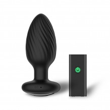 Plug Anal Vibrador y Rotatorio con Mando Medium Tornado