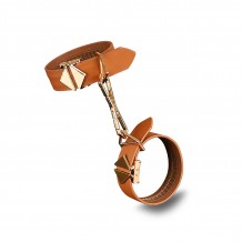 Esposas para Muñeca o Tobillo de Cuero Marrón y Metal