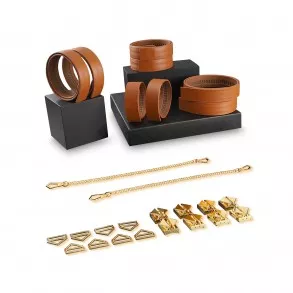Set 8 Correas de Sujeción de Metal y Cuero